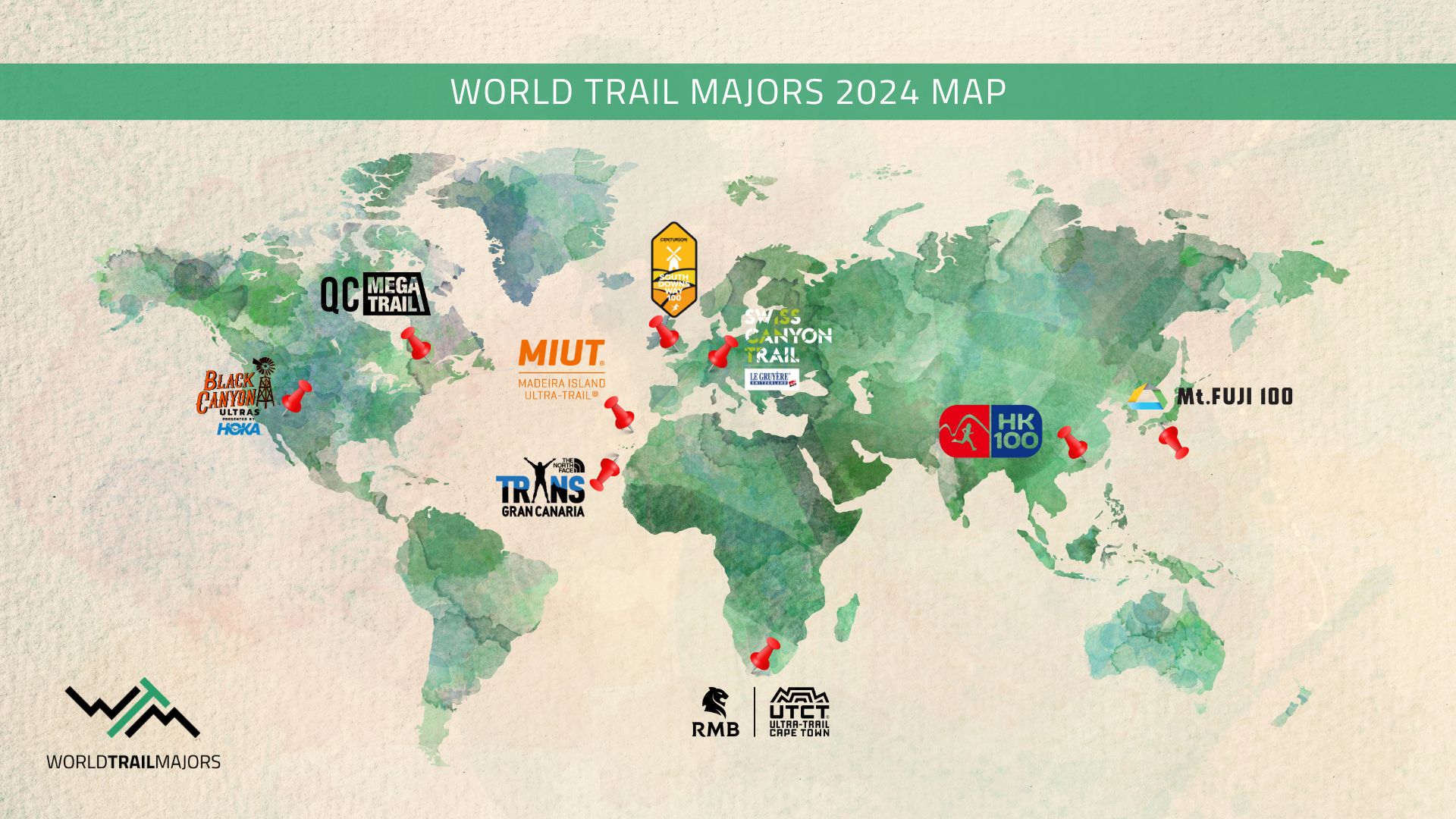 World Trail Majors Map